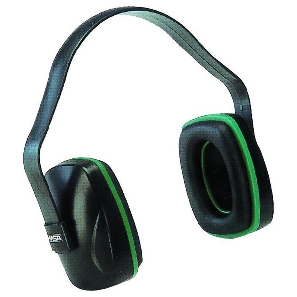Msa Safety 10004293 Ear Muffs, 22 dB NRR, Plastic, BlackGreen SWX00379/10004293